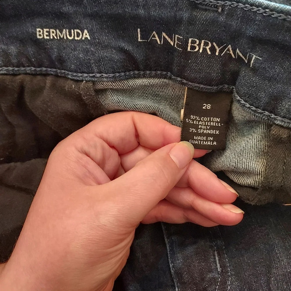 Lane Bryant Dark Wash Denim Bermuda Shorts in Size 28 - Picture 10 of 11